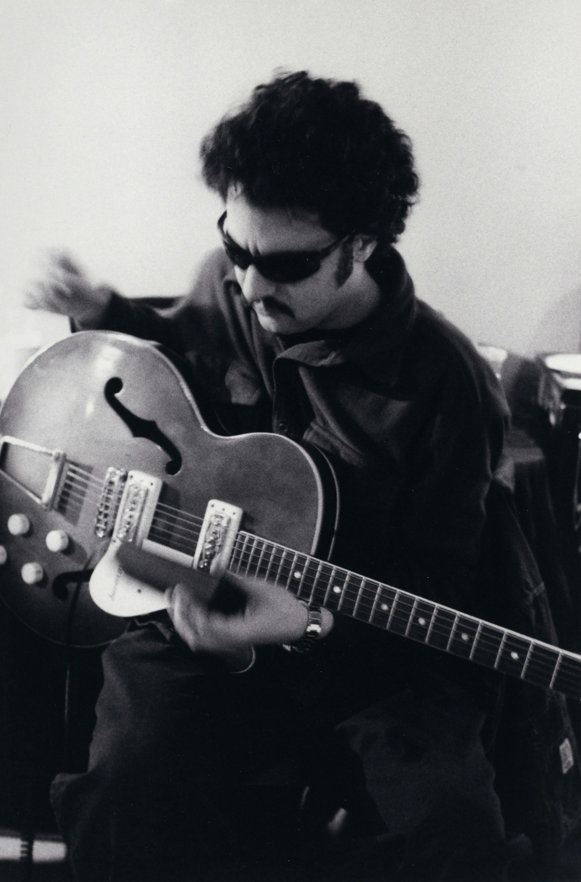 Gabe Roth circa early 2000s, practicing with Antibalas. Photo by Carter Van Pelt.
